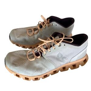 On Cloud X Silver/Almond Women's Sneakers - Size 9.5